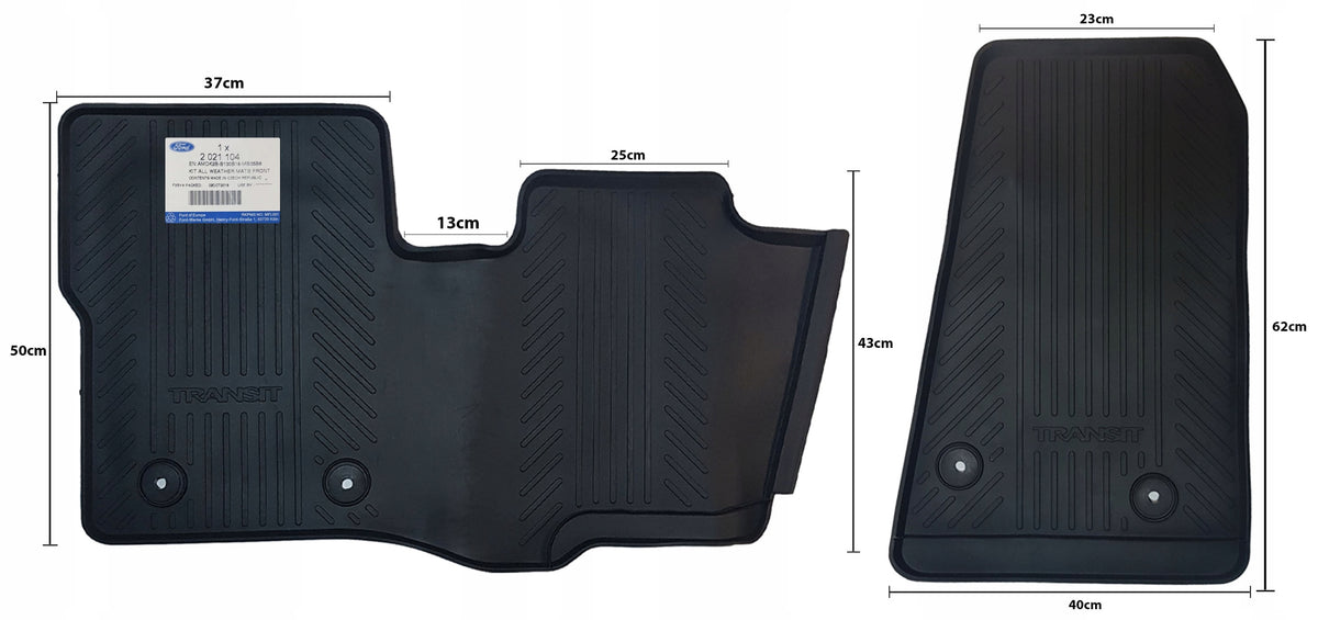 Gulvmatter Ford Transit Custom I (2012-2023) – TPE | Ford OEM - sett forfra