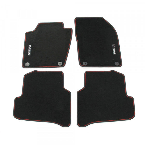 VAG OEM stoffmatter til Skoda Fabia – svart stoff