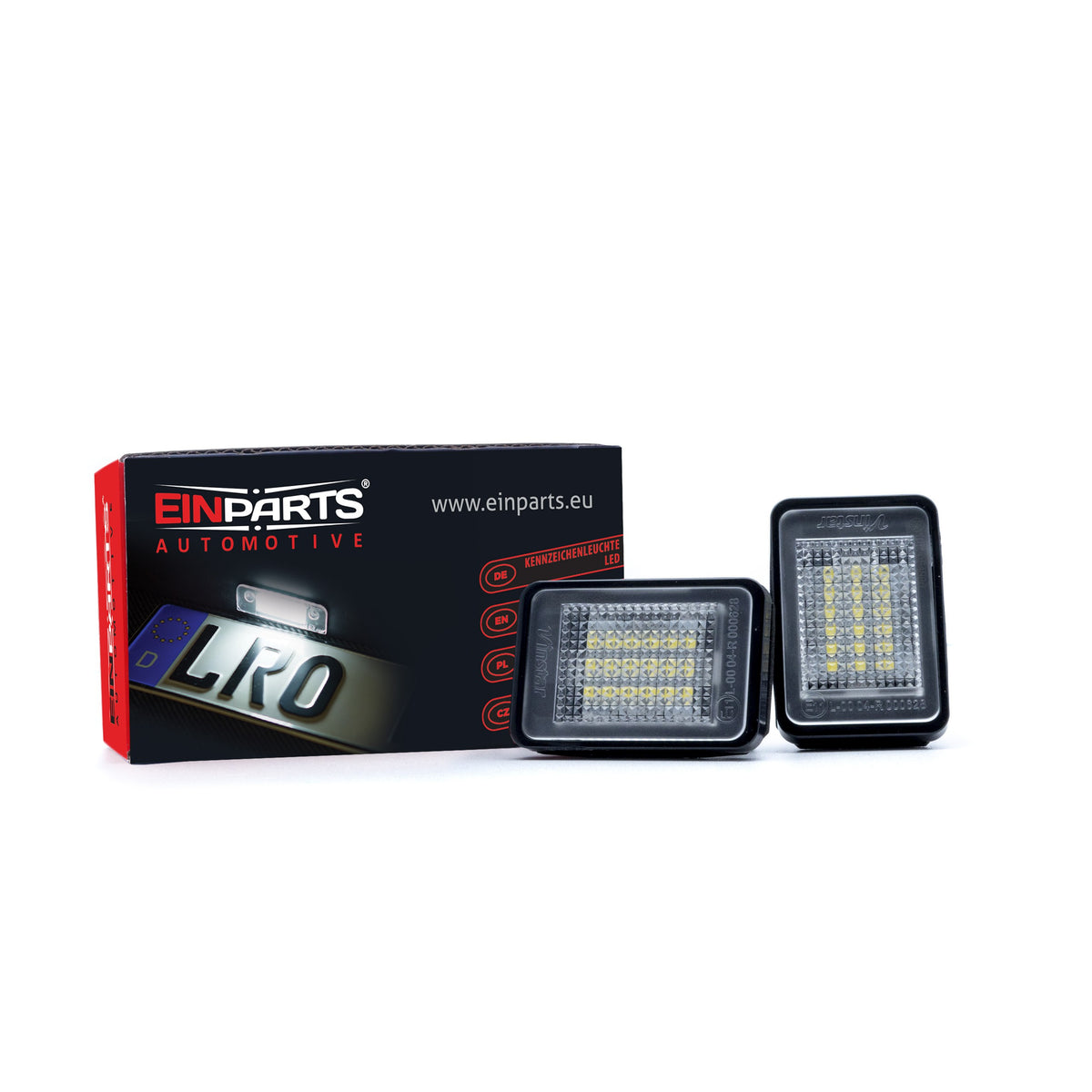 Einparts LED skiltlys til Mercedes GLK (X204) med plug-and-play montering og CAN-bus kompatibilitet
