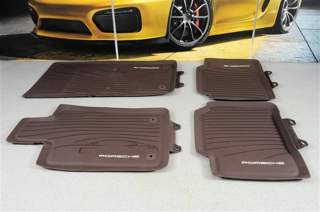 Gulvmatter Porsche Panamera II (971) (2016-2023) – med kant | Porsche OEM - sett forfra