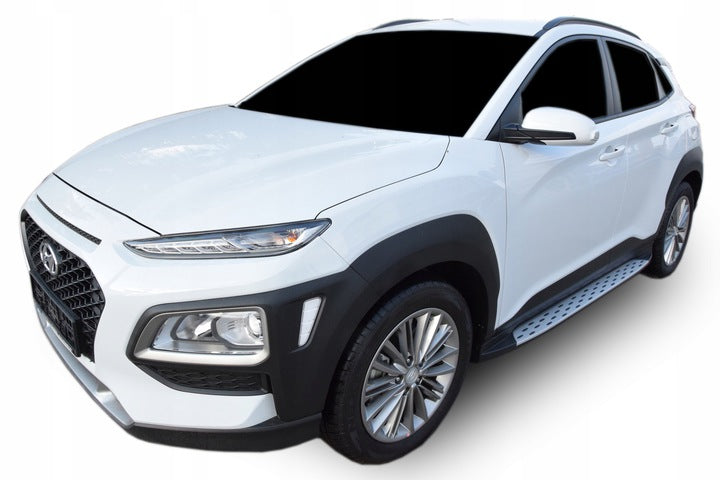 Stigtrinn Scoutt til Hyundai Kona 2017-2023 i aluminium og ABS for enkel montering uten boring