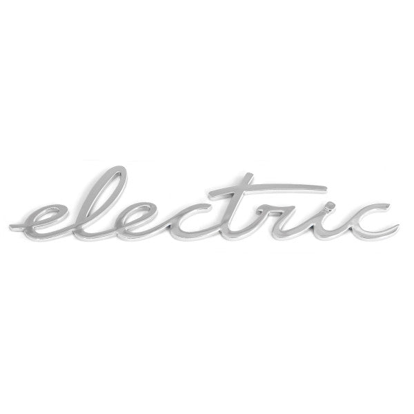 Emblem/logo til Seat electric Chrome Brilliant i krom for bakluke, original Seat passform og enkel montering