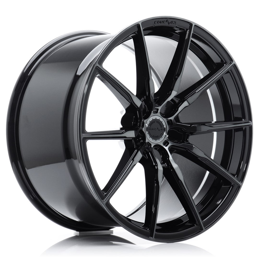 Felg Concaver CVR4 20x8,5" Double Tinted Black – sett forfra