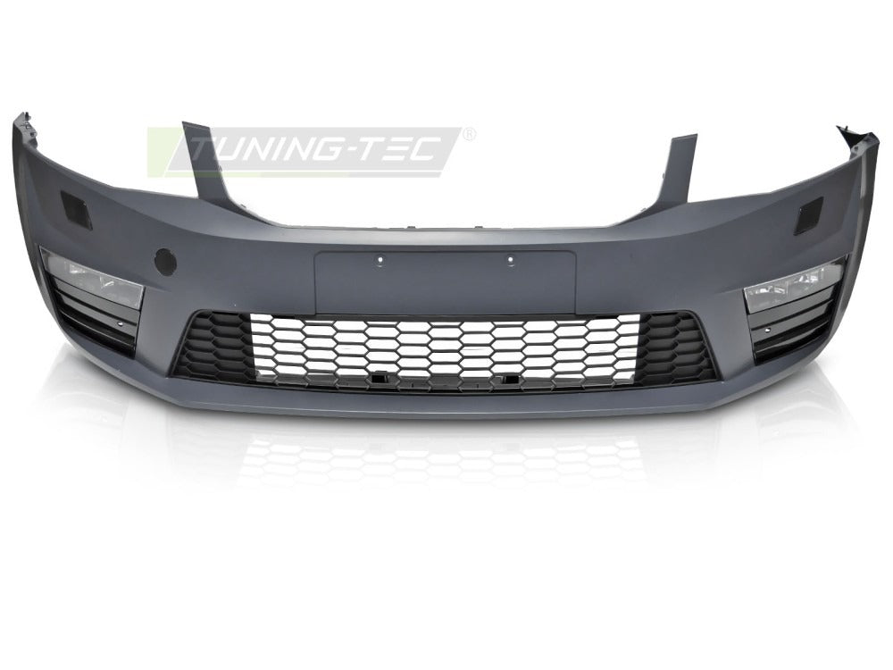 Detaljbilde av frontstøtfanger til Skoda Octavia III 12-16.