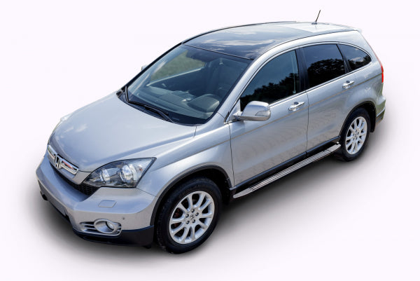 Stigtrinn Ventshield til Honda CR-V III 2006-2012 i aluminium og svart/sølv