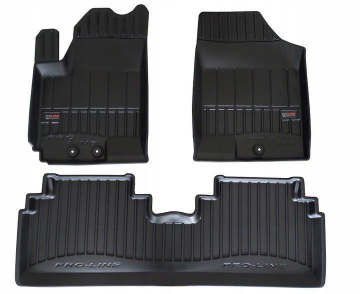 Frogum 3D Premium gulvmatter i TPE til Hyundai ix20 2010-2019 – svart, vanntett, sidekant 60 mm