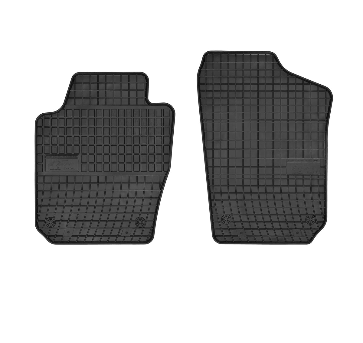 Frogum gummimatter til Skoda Fabia III VAN (2014-2021) – svart med 1 cm sidekant, sett med 2 stk