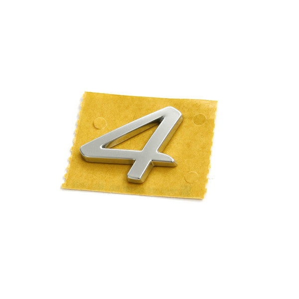 Emblem/logo til Seat 4 Aluminum standard i aluminium og ABS-materiale for montering på bakluke