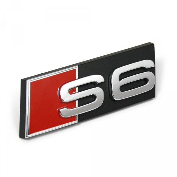 Emblem/logo til Audi S6 Chrome i krom ABS-materiale med original passform og enkel montering