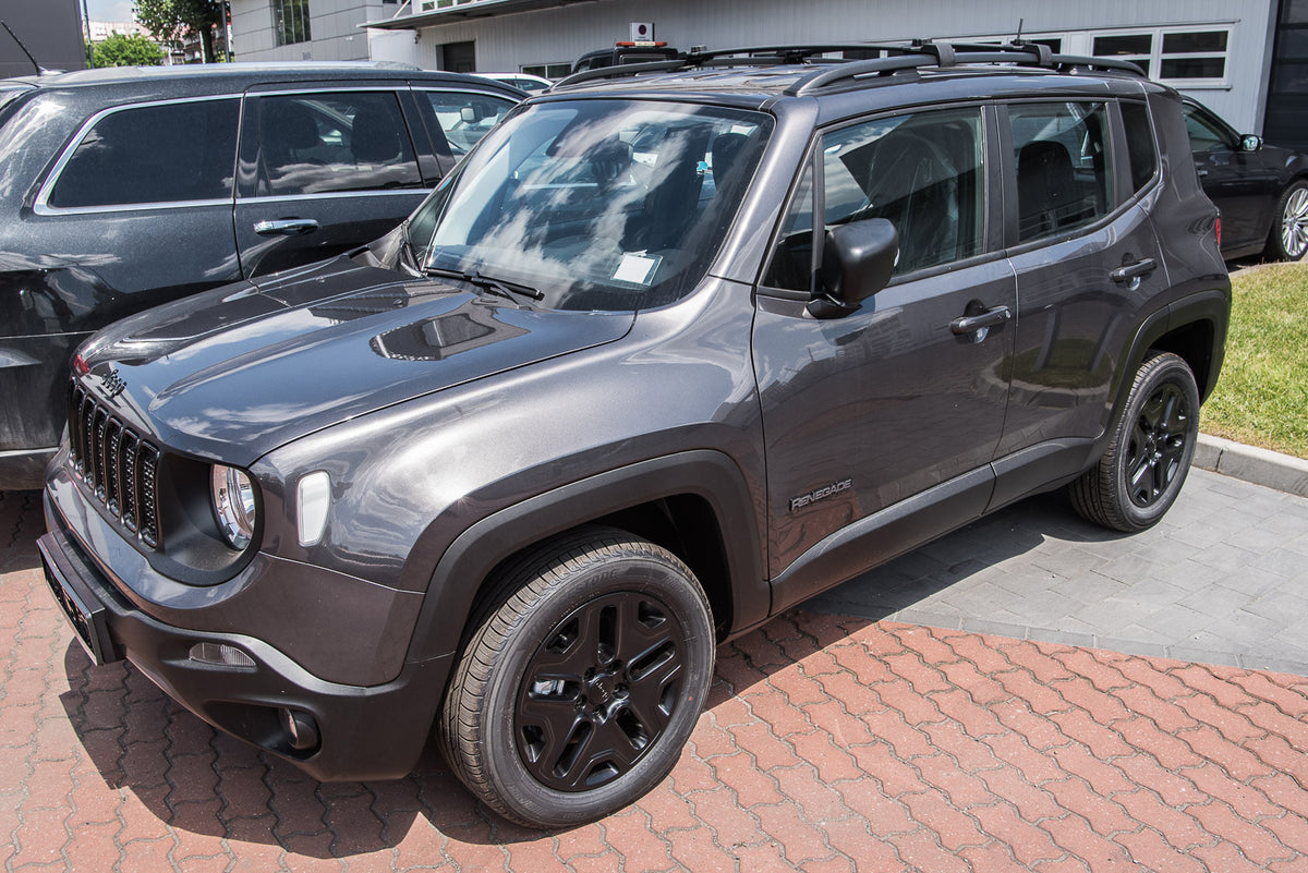 Takrails Ventshield til Jeep Renegade 2014 og nyere laget av aluminium og ABS for sikker lasttransport