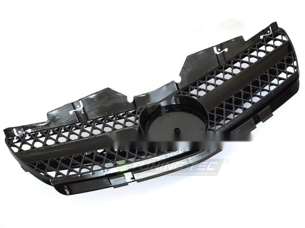 Grill Mercedes SL R230 01-06 sort/krom med festedetaljer.
