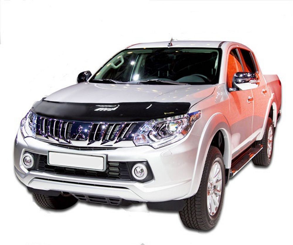 Scoutt panserbeskytter i akryl til Mitsubishi L200 (2015-2019) med sort gloss finish og enkel montering