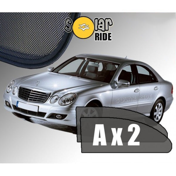 Sr solskjerm i akryl til Mercedes E (W211) Sedan med roykfarget finish og enkel montering