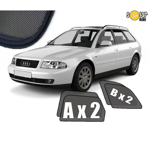 Sr solskjerm i akryl til Audi A4 B5 Avant - vindavviser og regnbeskyttelse med enkel montering