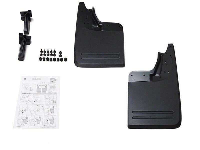VAG OEM skvettlapp til Vw Amarok I / Black - sett 2 stk. – svart ABS-materiale