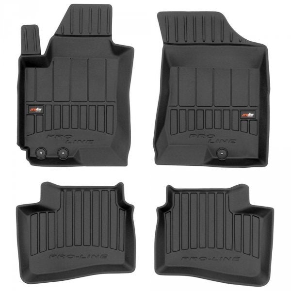 Frogum 3D Premium gulvmatter til Hyundai i30 I (2007–2012) – svart TPE med 60 mm sidekant, sett med 4
