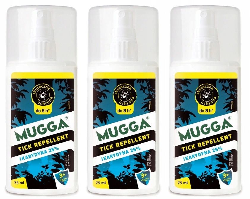 3Xmugga Spray Ikarydyn 25% Mot Flått og Insekter 75 ml