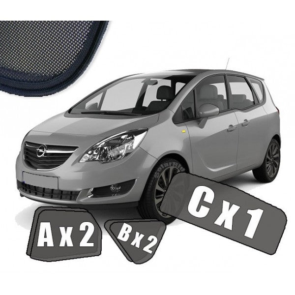 Sr solskjerm i akryl til Opel Meriva B med enkel montering og vindavviserfunksjon