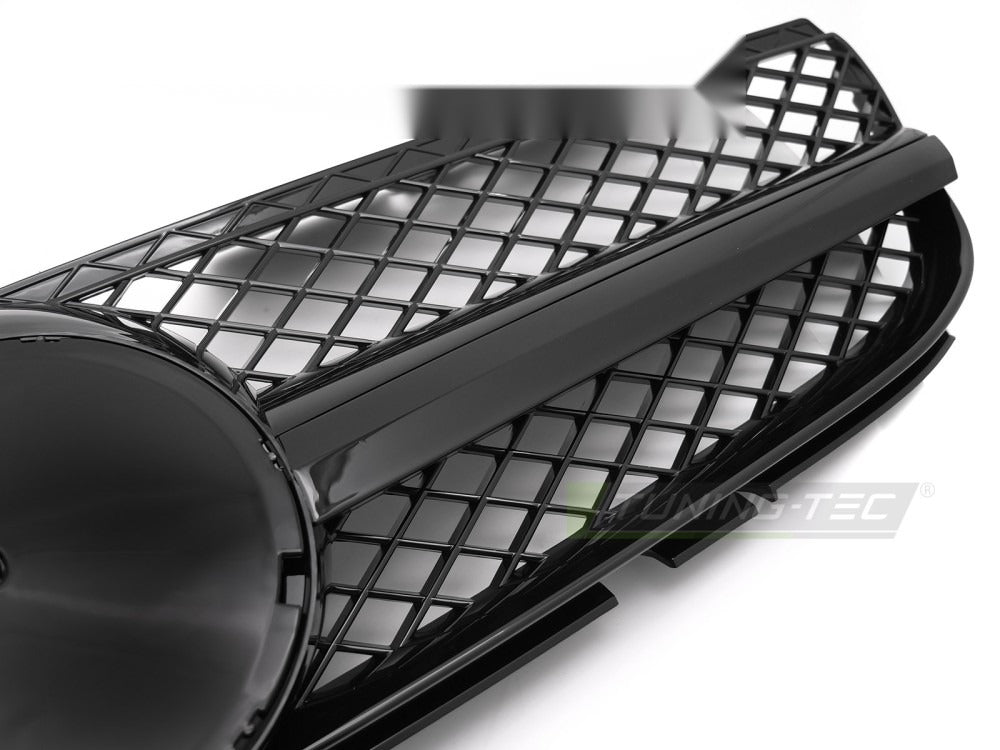 Grill Mercedes SL R230 06-11 sett fra siden, struktur synlig.