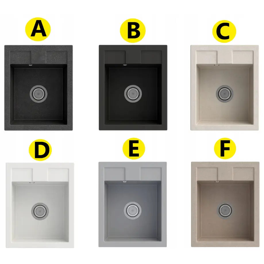 Oppvaskkum i Granitt med Kran 40x50 Tilgjengelig i 6 Farger