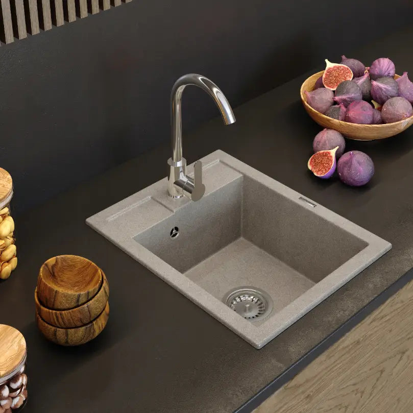 Oppvaskkum i Granitt med Kran 40x50 Tilgjengelig i 6 Farger
