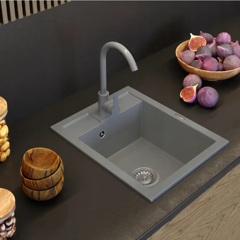 Oppvaskkum i Granitt med Kran 40x50 Tilgjengelig i 6 Farger