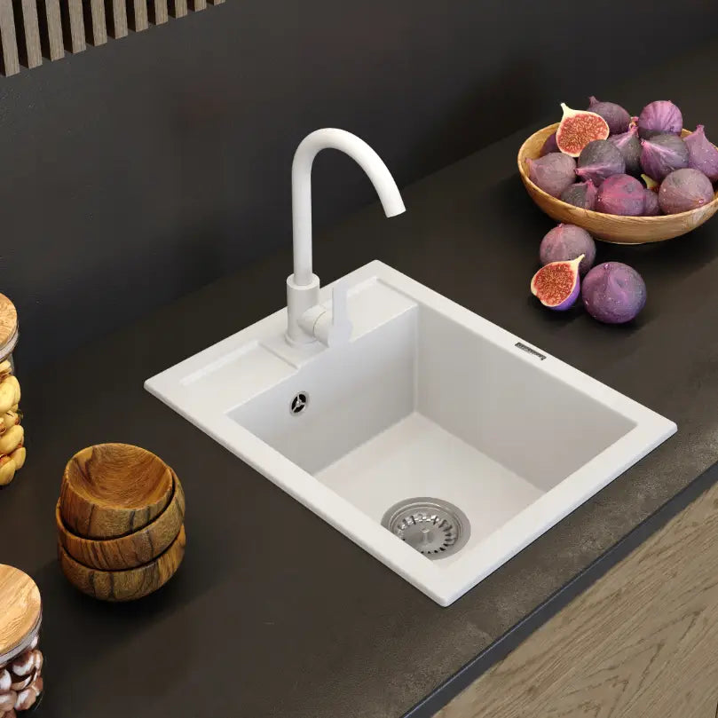 Oppvaskkum i Granitt med Kran 40x50 Tilgjengelig i 6 Farger