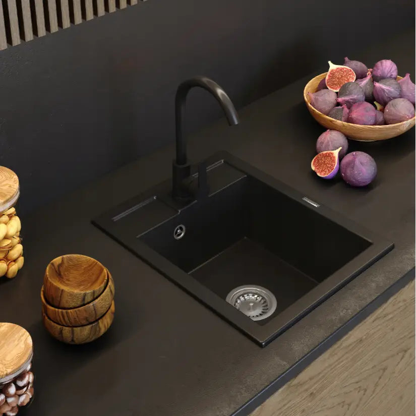 Oppvaskkum i Granitt med Kran 40x50 Tilgjengelig i 6 Farger