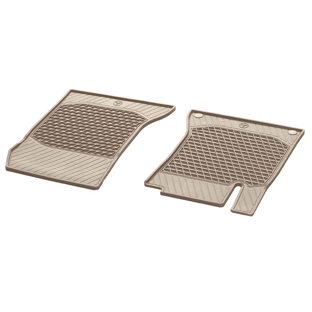 Genuine Mercedes-Benz OEM TPE gummi gulvmatter til Mercedes Maybach S (X222) 2014–2020 – silkebeige, 2 stk foran