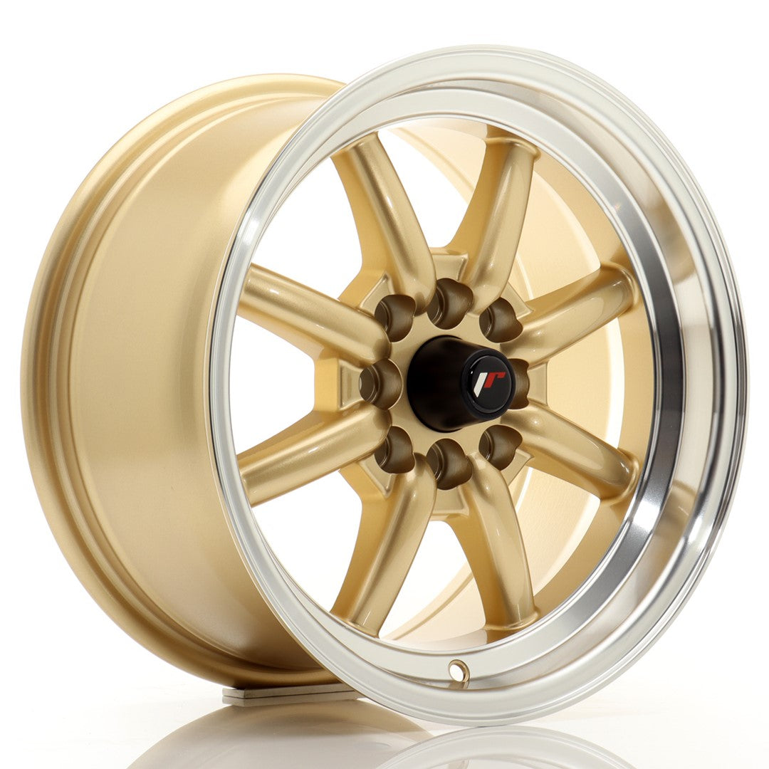 Felg JR Wheels JR19 15x8" Gold – sett forfra