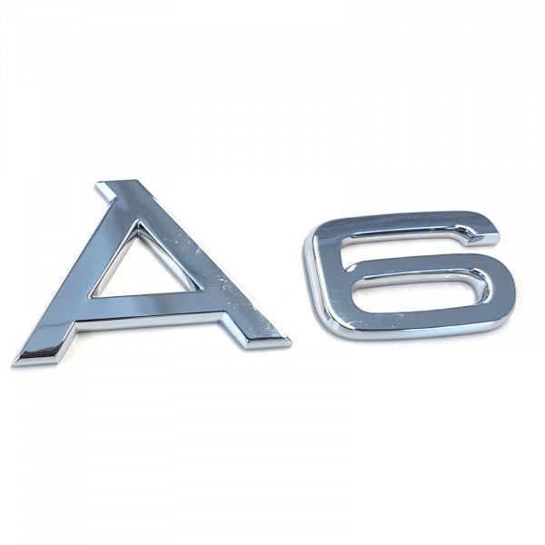 Original Audi emblem i skinnende krom til Audi A6 Glossy Chrome med perfekt passform og enkel montering