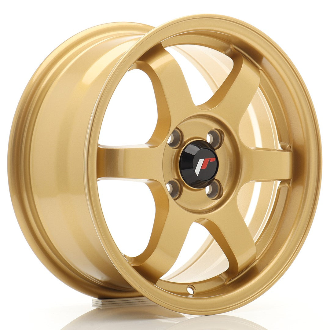 Felg JR Wheels JR3 15x7" Gold – sett forfra