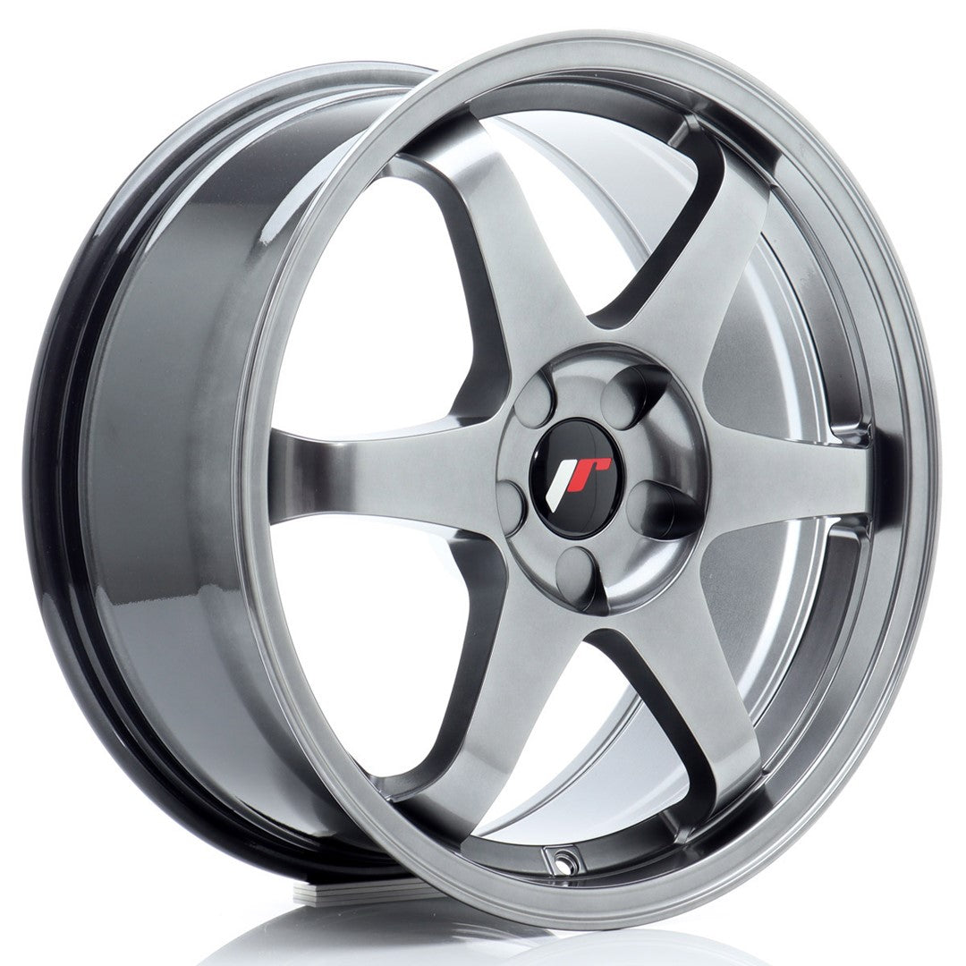 Felg JR Wheels JR3 18x8" Hyper Black – sett forfra