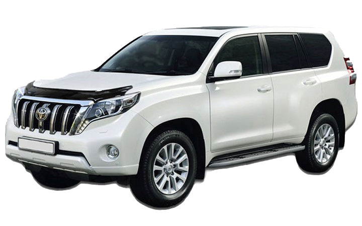 Scoutt panserbeskytter i akryl til Toyota Land Cruiser J150 med effektiv steinsprutbeskyttelse og enkel montering