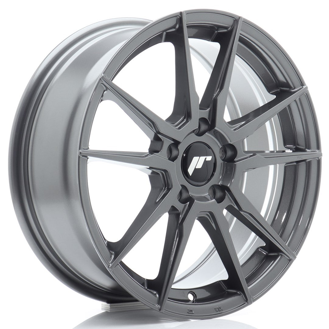 Felg JR Wheels JR21 17x7" Hyper Gray – sett forfra