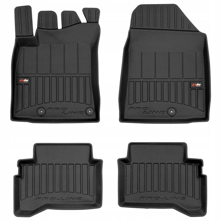 Frogum 3D Premium gulvmatter til Hyundai Ioniq HYBRID Liftback 2016-2021 – svart TPE med 60 mm kant