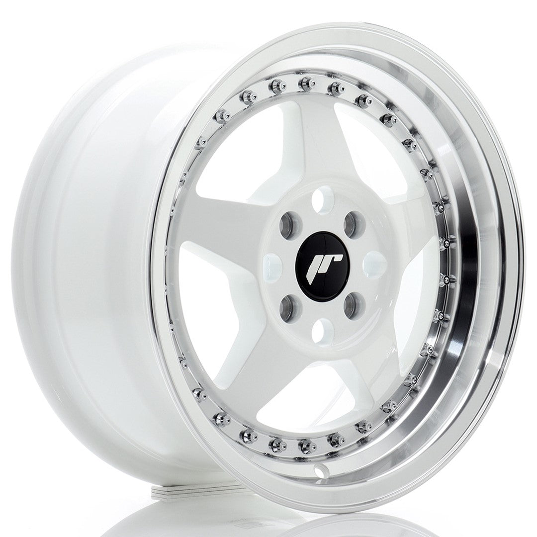 Felg JR Wheels JR6 15x7" White – sett forfra