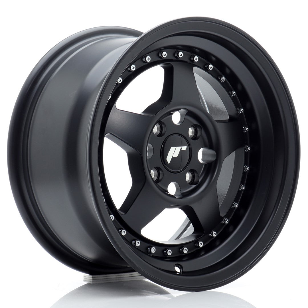Felg JR Wheels JR6 15x8" Black – sett forfra