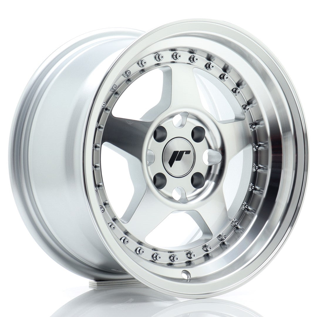 Felg JR Wheels JR6 15x8" Silver – sett forfra