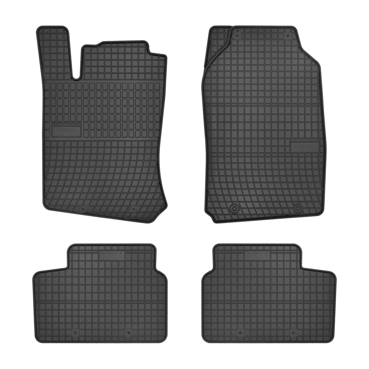 Frogum gummimatter til Opel Vectra B 1995-2001 – svart-anthracite, sett à 4 stk., 1 cm sidekant