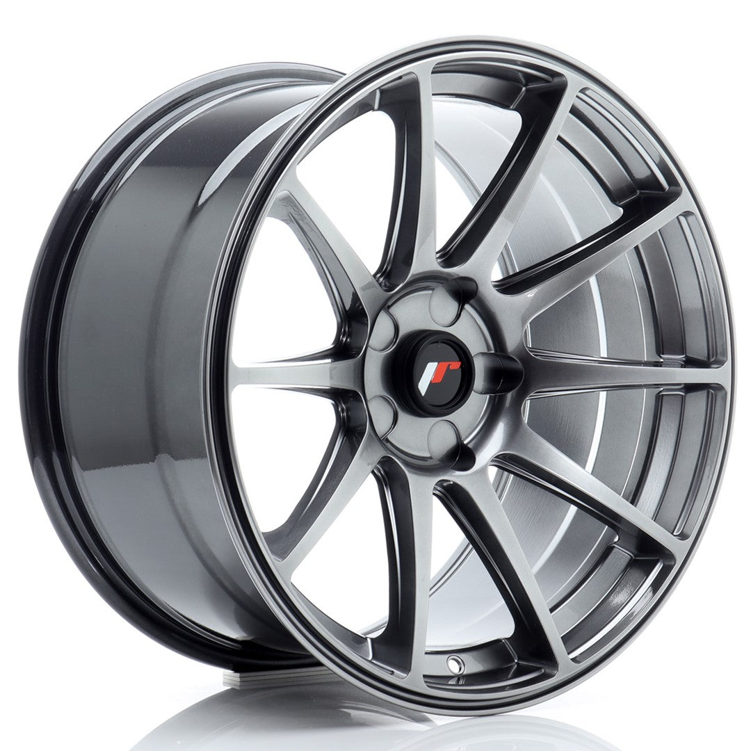 Felg JR Wheels JR11 18x9,5" Hyper Black – sett forfra