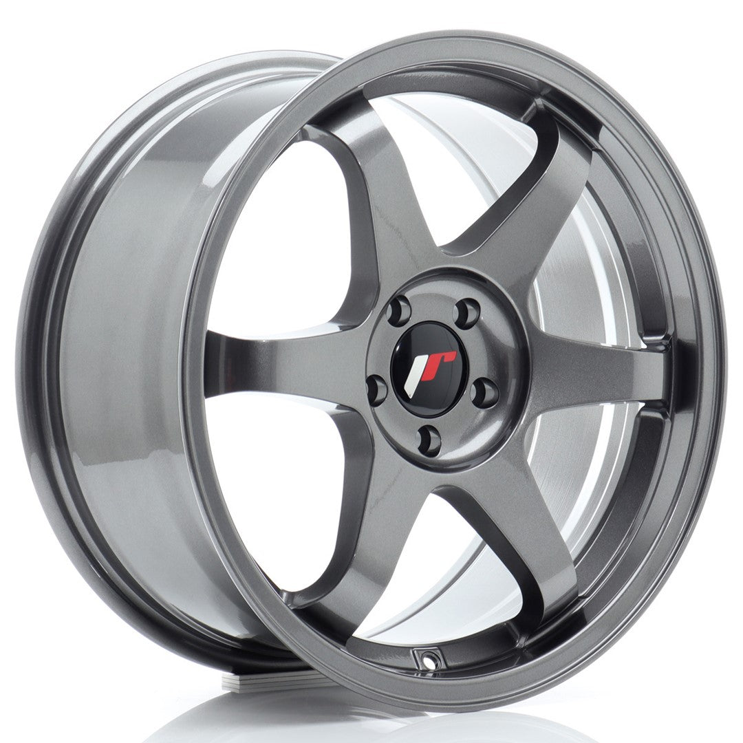 Felg JR Wheels JR3 17x8" Gun metal – sett forfra