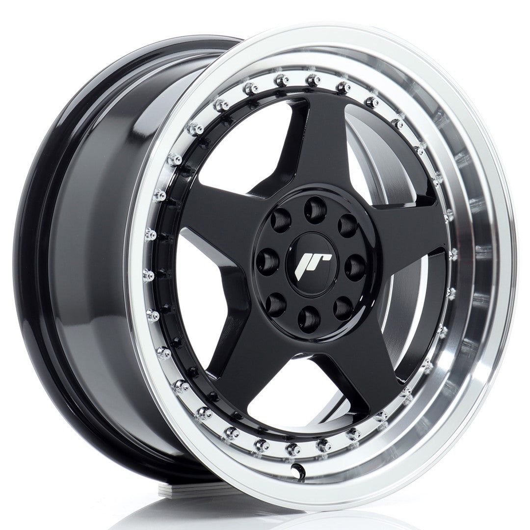 Felg JR Wheels JR6 16x7" Black – sett forfra