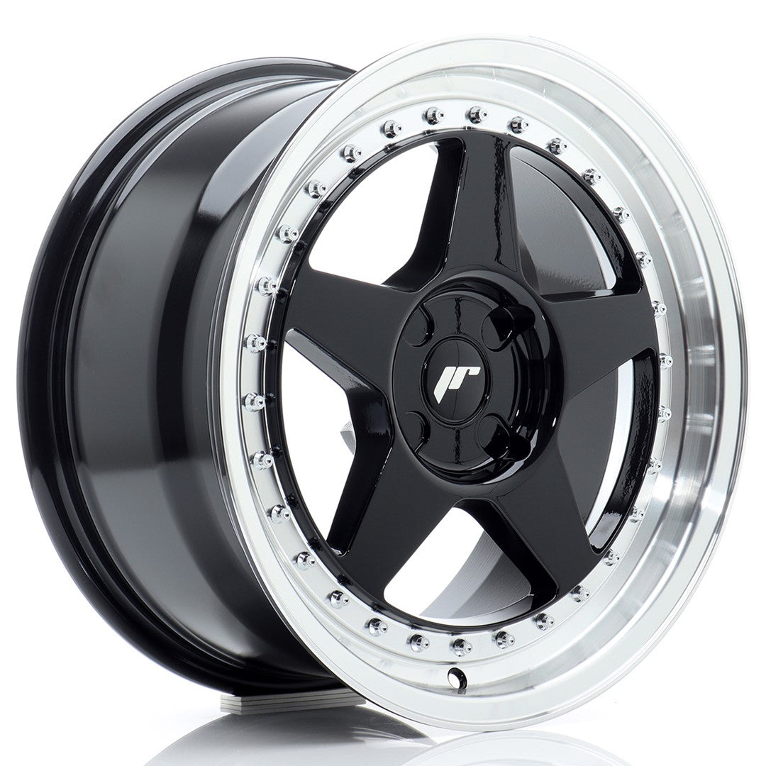 Felg JR Wheels JR6 17x8" Black – sett forfra