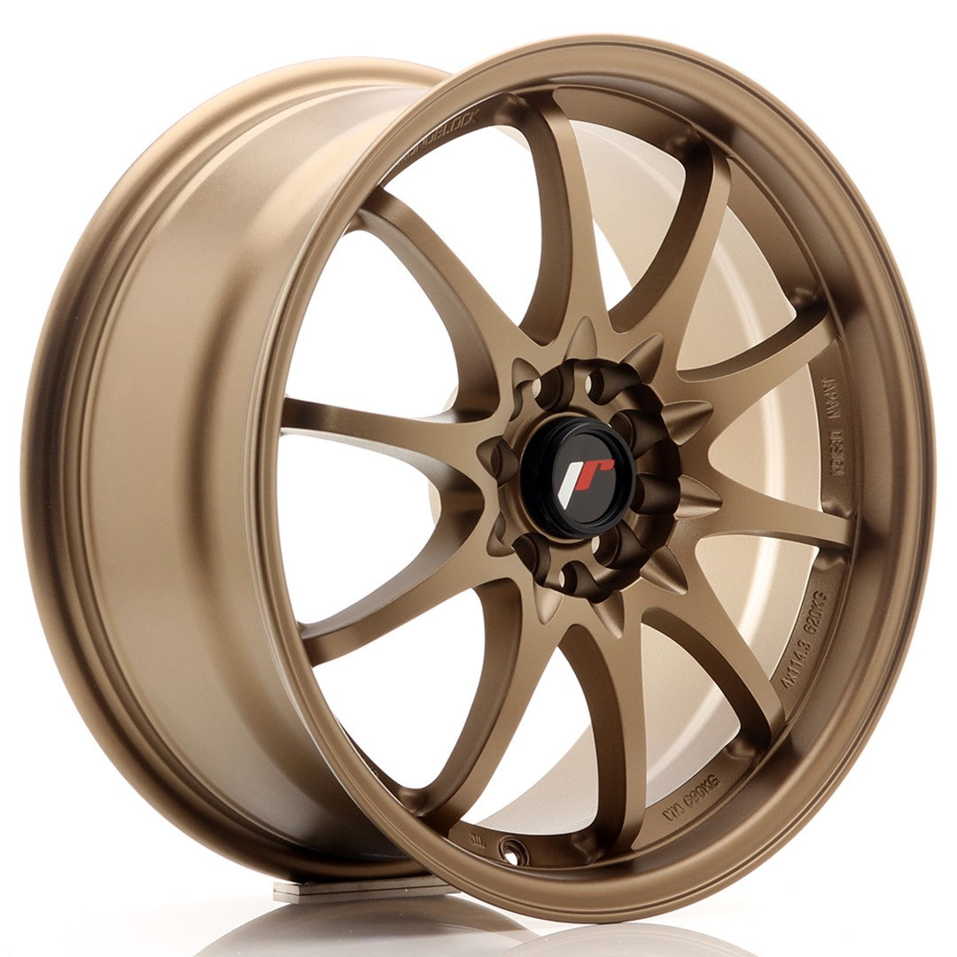 Felg JR Wheels JR5 17x7,5" Bronze – sett forfra