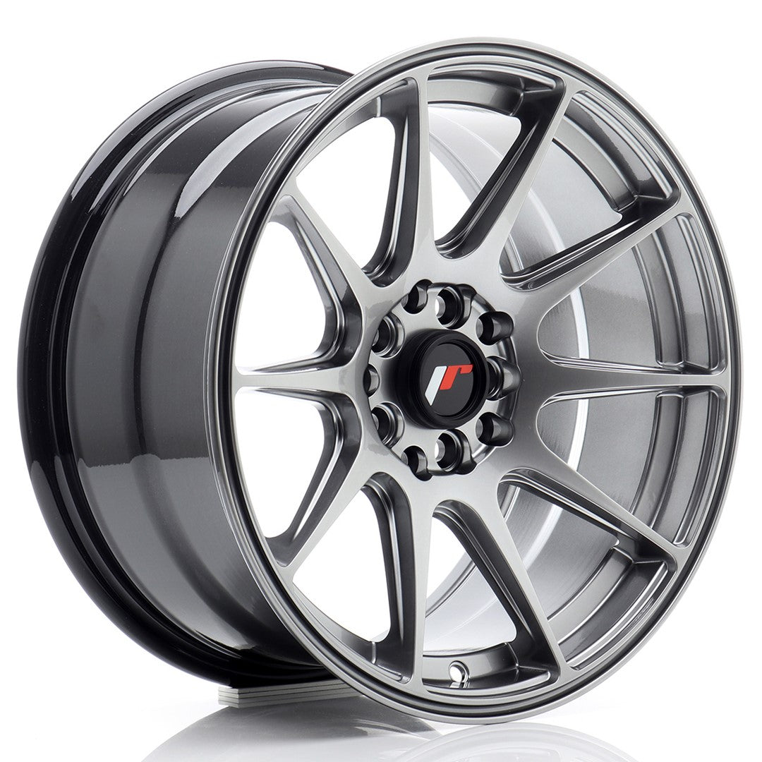 Felg JR Wheels JR11 16x8" Hyper Black – sett forfra