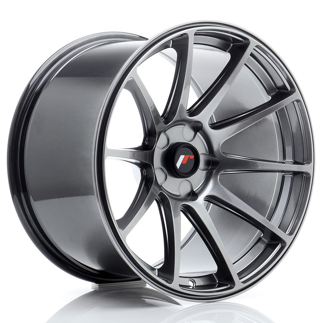 Felg JR Wheels JR11 18x10,5" Hyper Black – sett forfra