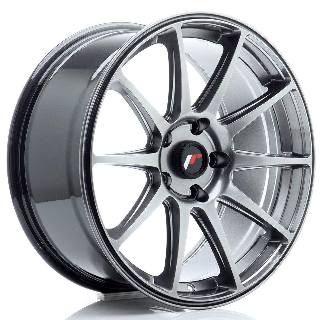 Felg JR Wheels JR11 18x8,5" Hyper Black – sett forfra