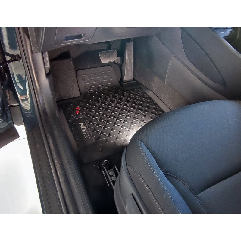 Genuine Hyundai OEM TPE-gulvmatter til Hyundai Tucson IV HEV/PHEV N-Line (2020–) – 4-delt sett, titanium svart
