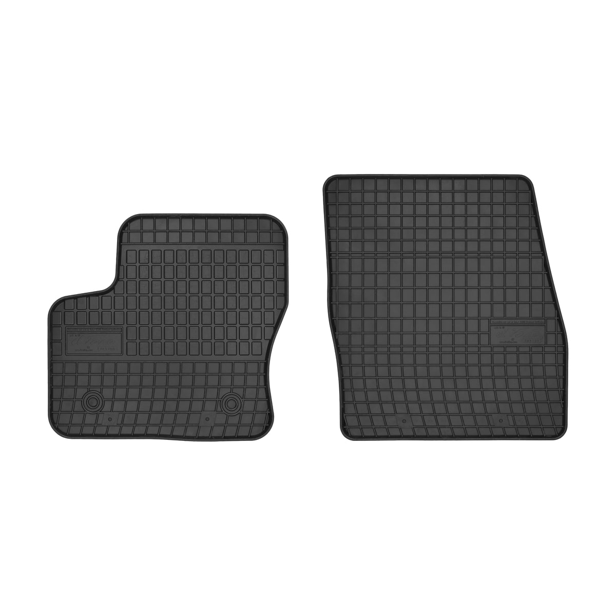 Frogum gummimatter til Ford Transit Connect II / Tourneo Connect II – svart-anthracite, 2 stk, vanntett med 1 cm sidekant